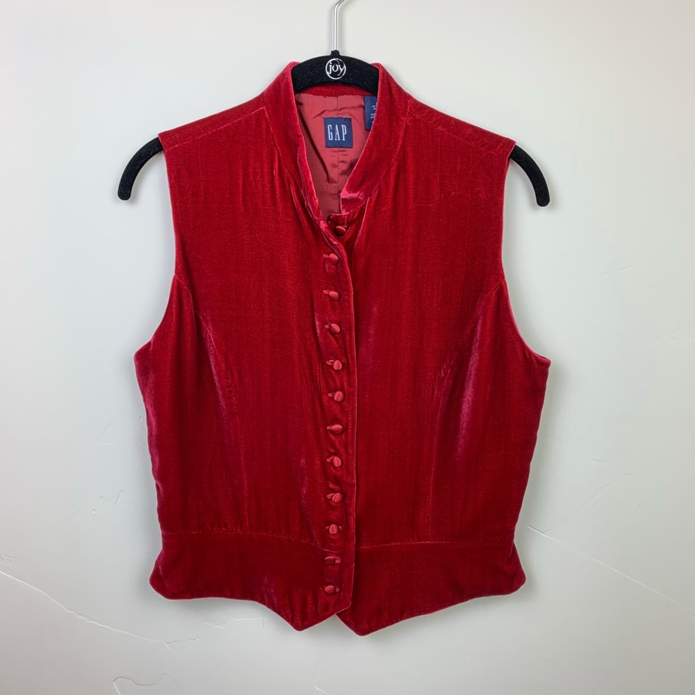 GAP Vintage Red Velvet Vest